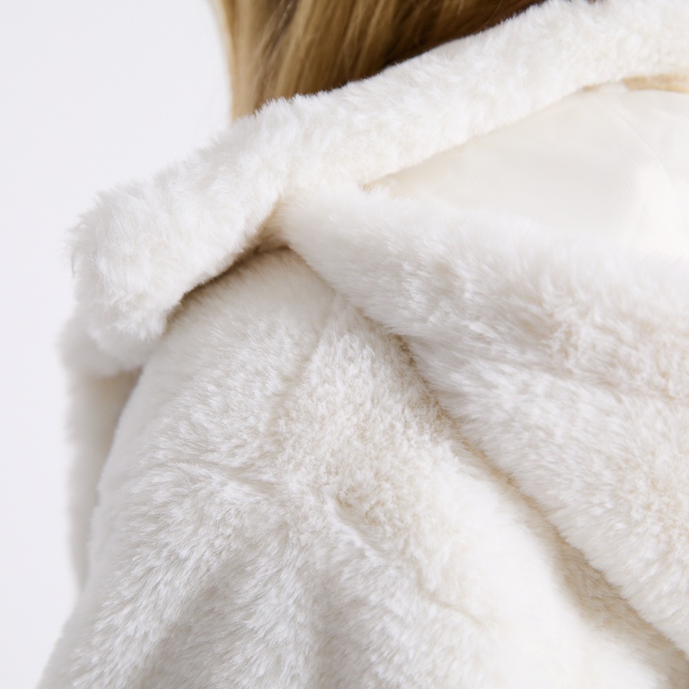 Faux fur jacket "Fur jacket" Off white